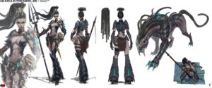 Character design video game concept art